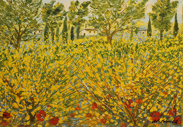 MICHELE CASCELLA "Ginestre in Toscana", 1984