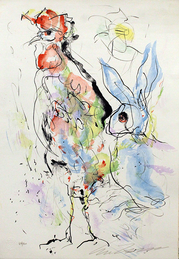 ERNESTO TRECCANI, "Gallo e Coniglio", anni '70