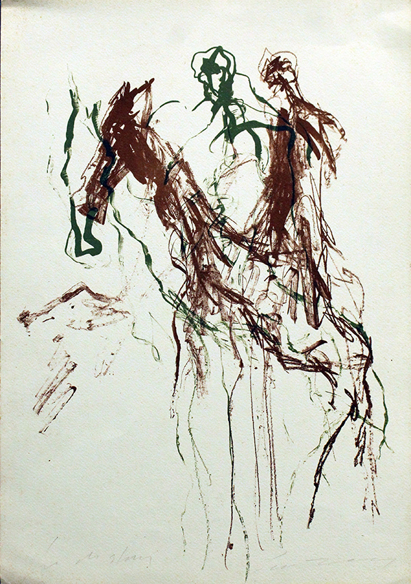 ERNESTO TRECCANI, "Uomini a Cavallo", anni '70