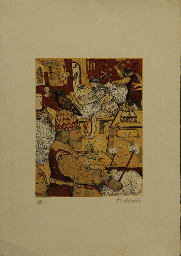 ANTONIO POSSENTI, "Scena medievale", anni '80