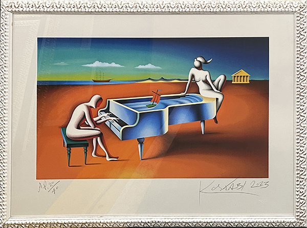 Mark Kostabi "Il pianista e la modella" 2023