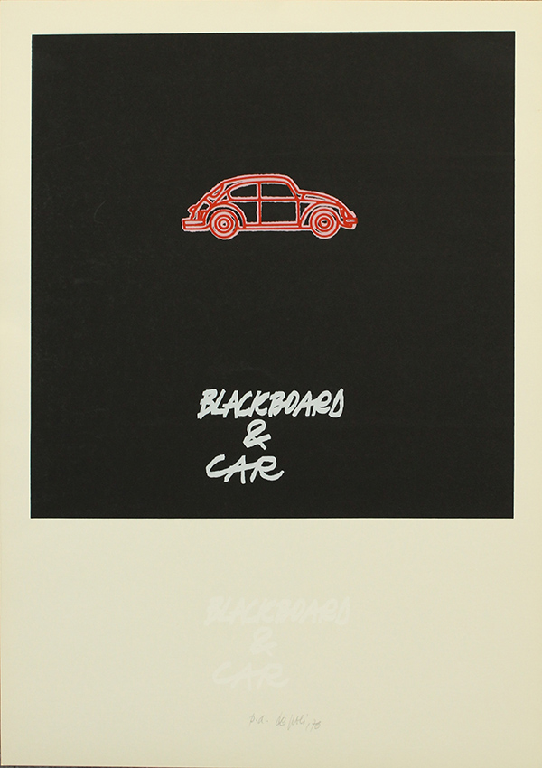 FABIO DE POLI, Blackboard & car, 1976