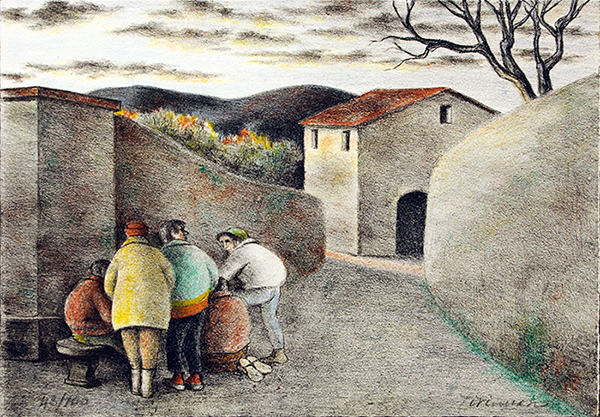 NINO TIRINNANZI, "Incontro al paese", anni '80