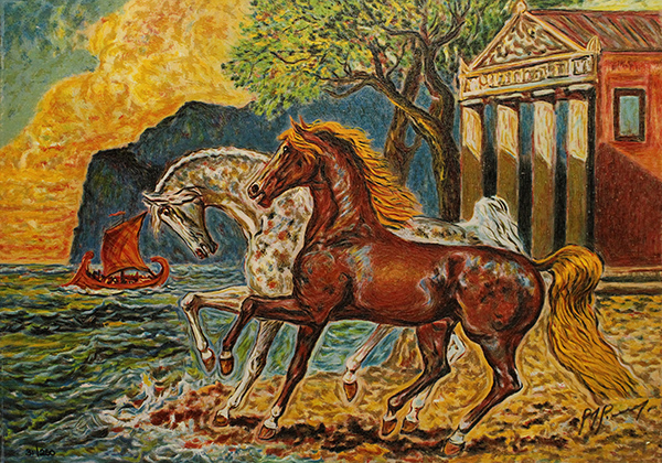 GIOVAN FRANCESCO GONZAGA, "Cavalli con Templio"