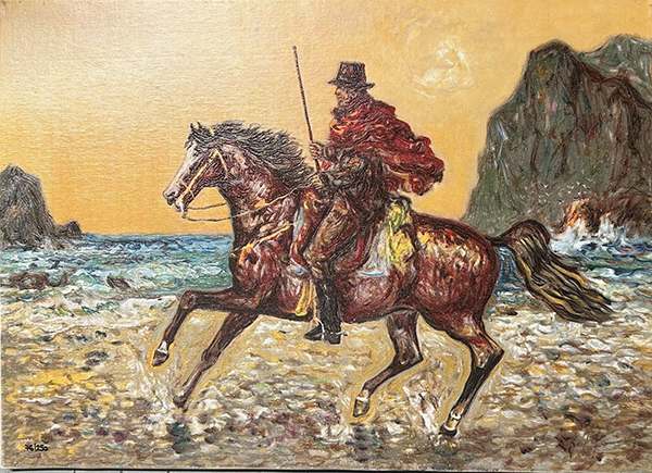 GIOVAN FRANCESCO GONZAGA, "Buttero in spiaggia"