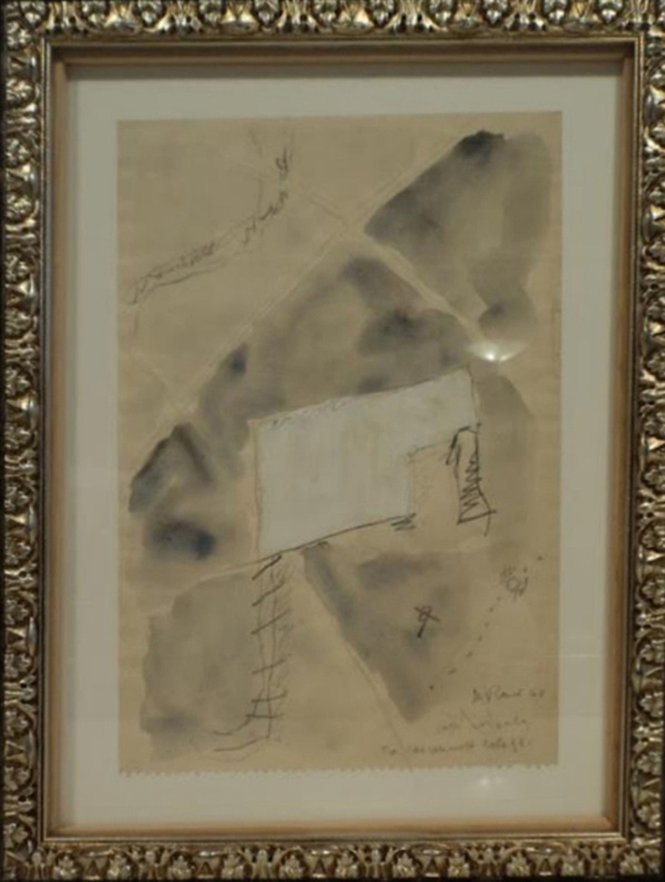 MARIO RACITI, "Casa sospesa tra coordinate celesti", 1966