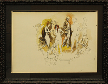 RENATO GUTTUSO, "Nudi di donna", 1978