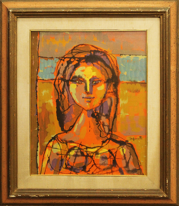 ADOLFO SAPORETTI, "Ritratto di donna", anni '60 circa
