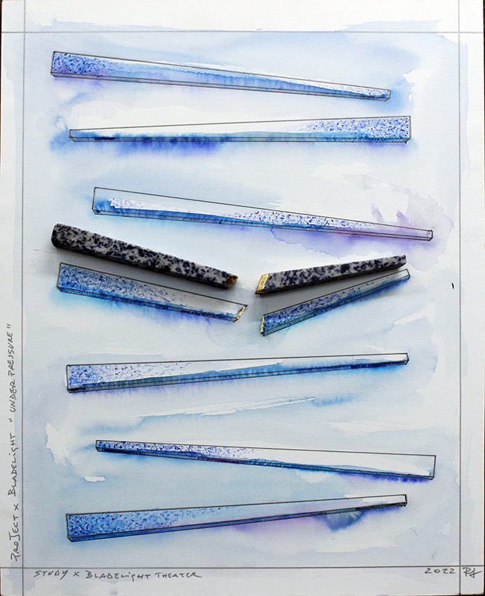 GIONI DAVID PARRA, "Project XVI, Study for Bladelight Theatre, Under Pressure", 2022