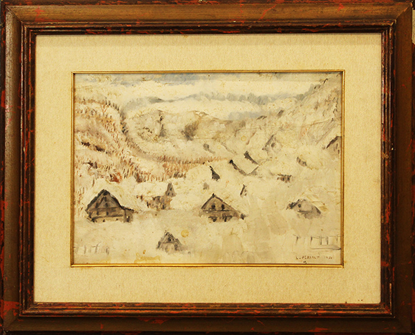 L. PERROLT, "Paesaggio innevato", 1936