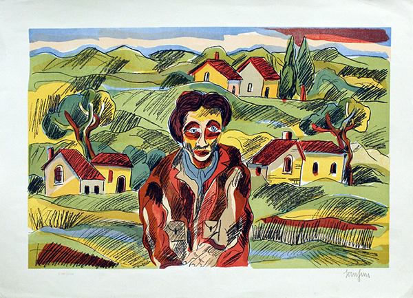 SERAFINI GIUSEPPE "Paesaggio" anni 80' circa