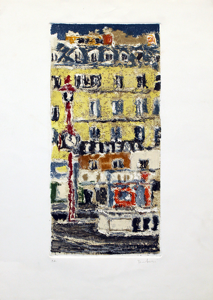 ORFEO TAMBURI, "Scorcio di città", anni '80