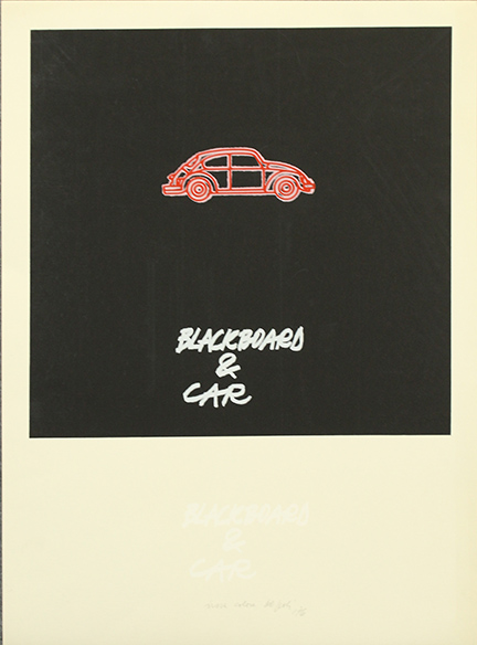 FABIO DE POLI, Blackboard & car, 1976