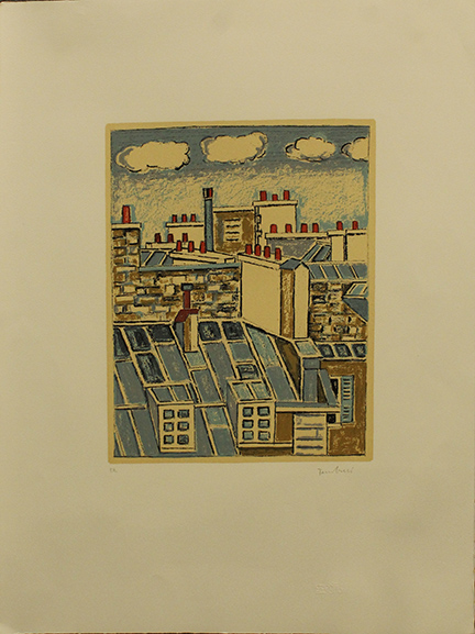 ORFEO TAMBURI, "Veduta di Parigi", anni '80 circa