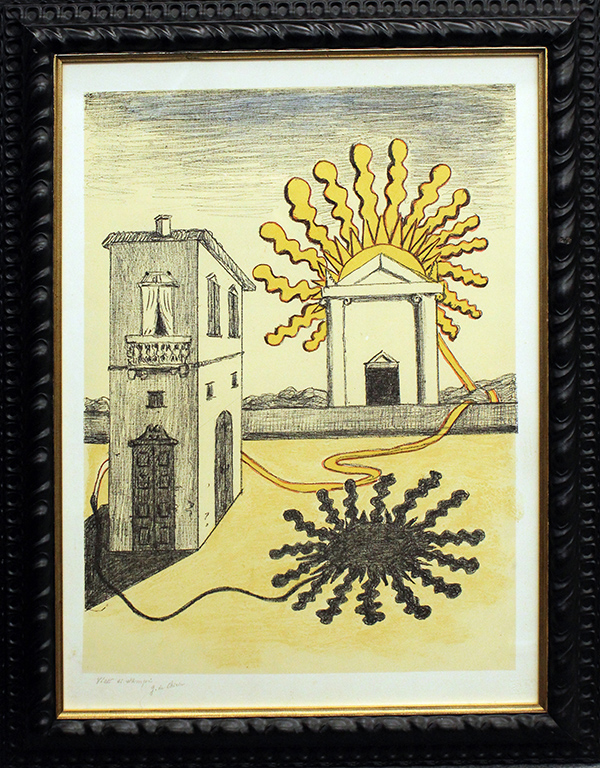 GIORGIO DE CHIRICO, "Tempio del Sole", 1969