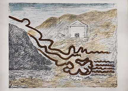 GIORGIO DE CHIRICO, "Il fiume misterioso"