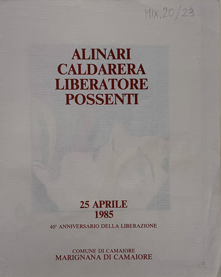 Libricino ALINARI, CALDARERA, LIBERATORE, POSSENTI, 1985