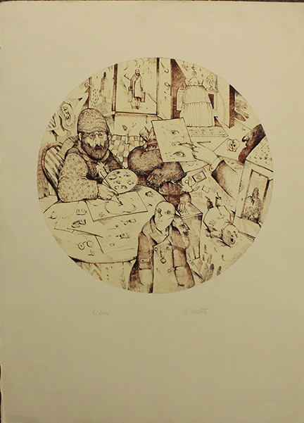 ANTONIO POSSENTI, "Il pittore", anni '80,