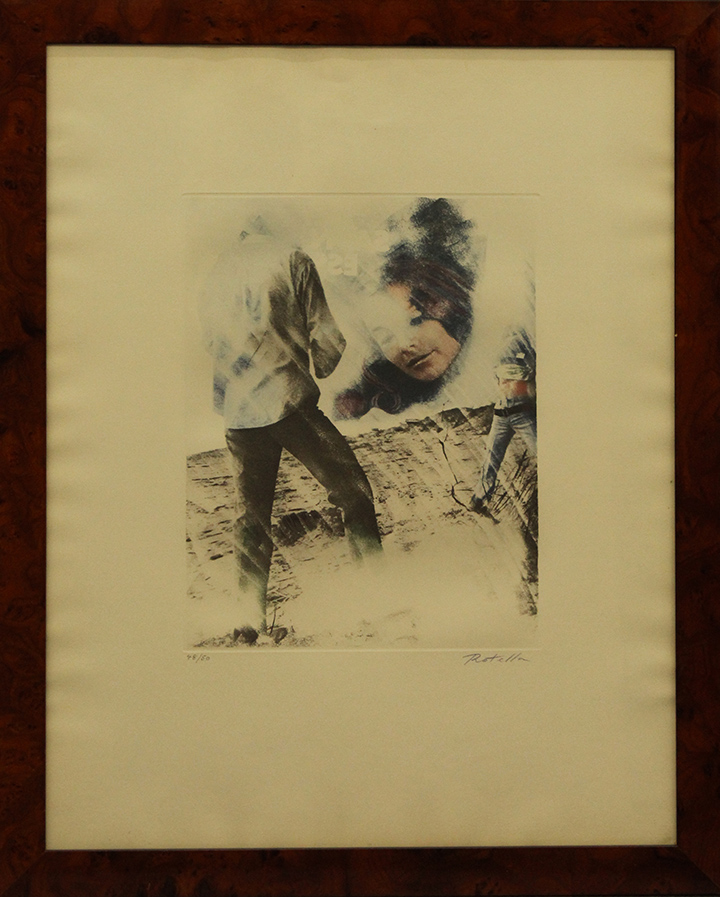 MIMMO ROTELLA, "Donna che pensa", anni '70