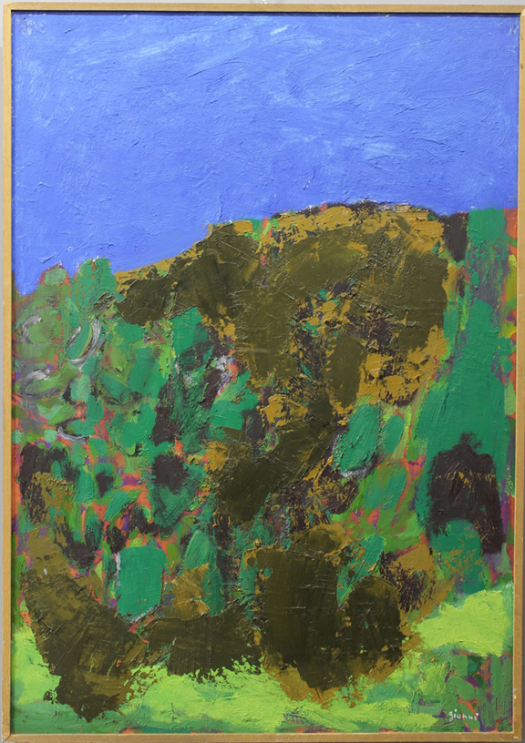 PIERO GIUNNI, "Collina verde dorata", 1979