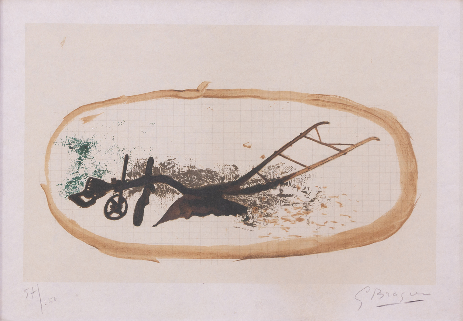 GEORGES BRAQUE, "La charrue", 1960