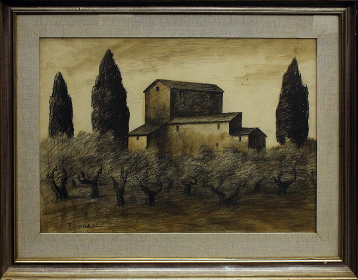NINO TIRINNANZI, "Casolate nel Chianti", 1966