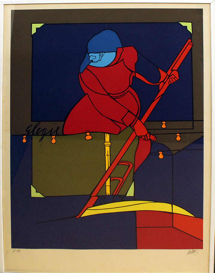 VALERIO ADAMI, "Elegie", anni '70 circa
