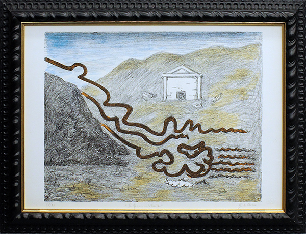 GIORGIO DE CHIRICO, "Il fiume misterioso", 1969