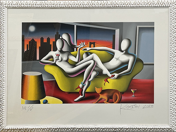 Mark Kostabi "Gli amanti " 2023