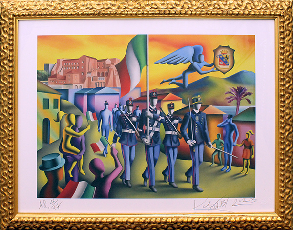 Mark Kostabi "Gendarmeria" 2023