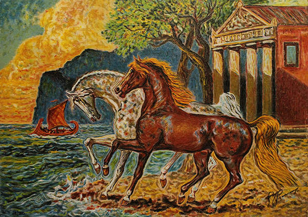 GIOVAN FRANCESCO GONZAGA, "Cavalli con Templio"