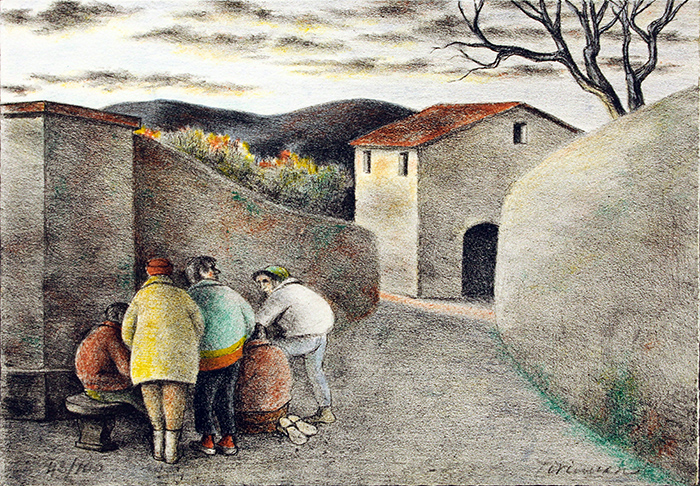 NINO TIRINNANZI, "Incontro al paese", anni '80