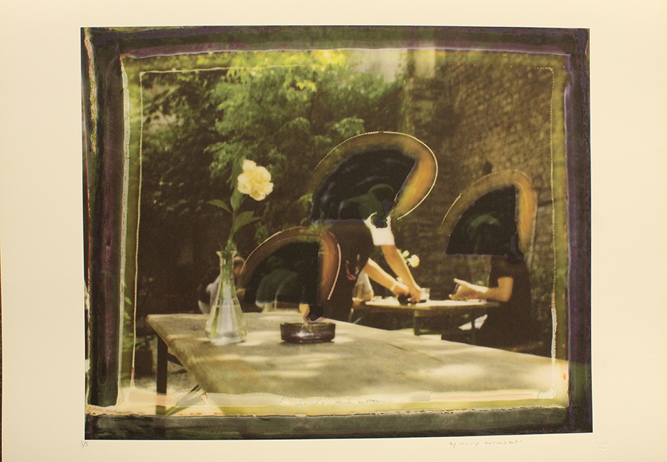 MAURIZIO GALIMBERTI, "Esterno di un locale con rosa gialla", anni 2000