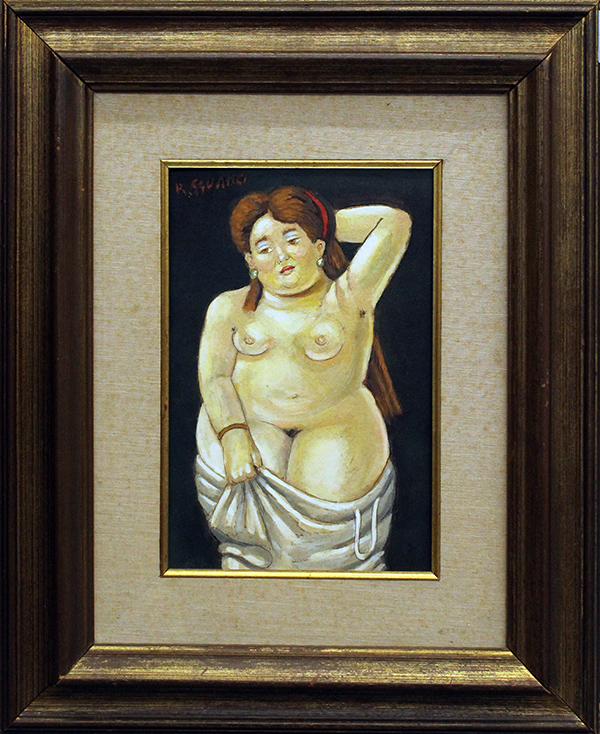 R. SGUANCI, "Omaggio a Botero", anni '70 circa